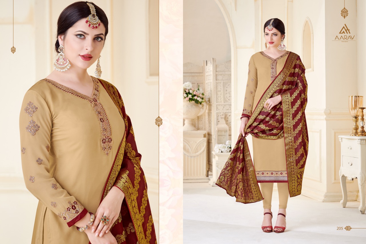 Aarav Trendz Designer Aarav Banarasi Vol-1 Salwar Suits Aarav Trendz Designer Aarav Banarasi Vol-1 Salwar Suits